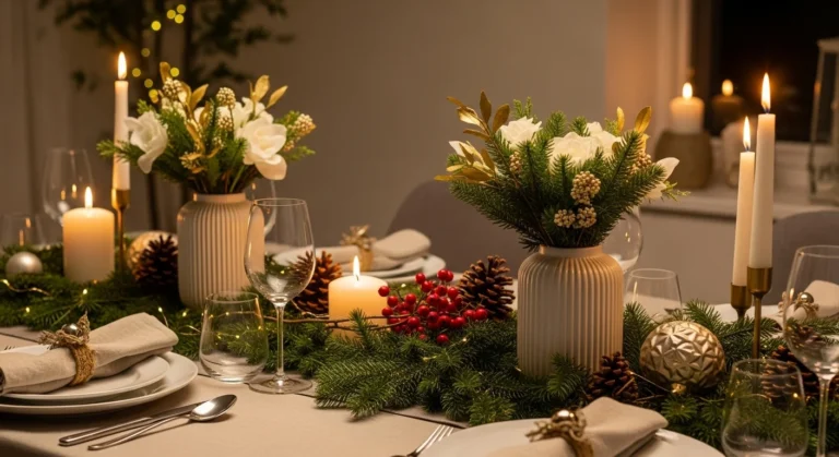 Create a Cozy, Festive Table With These Modern 21 Winter Centerpiece Ideas