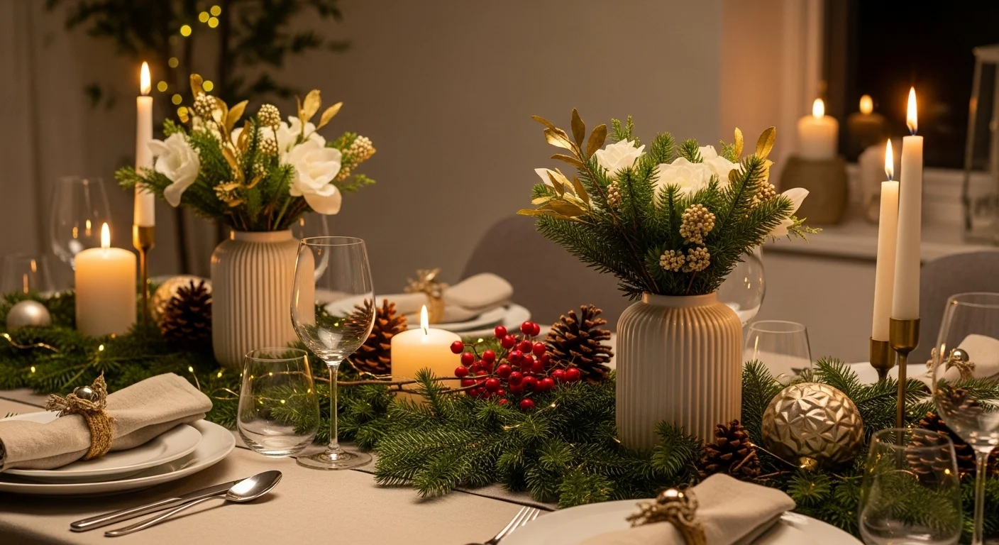 Create a Cozy, Festive Table With These Modern 21 Winter Centerpiece Ideas