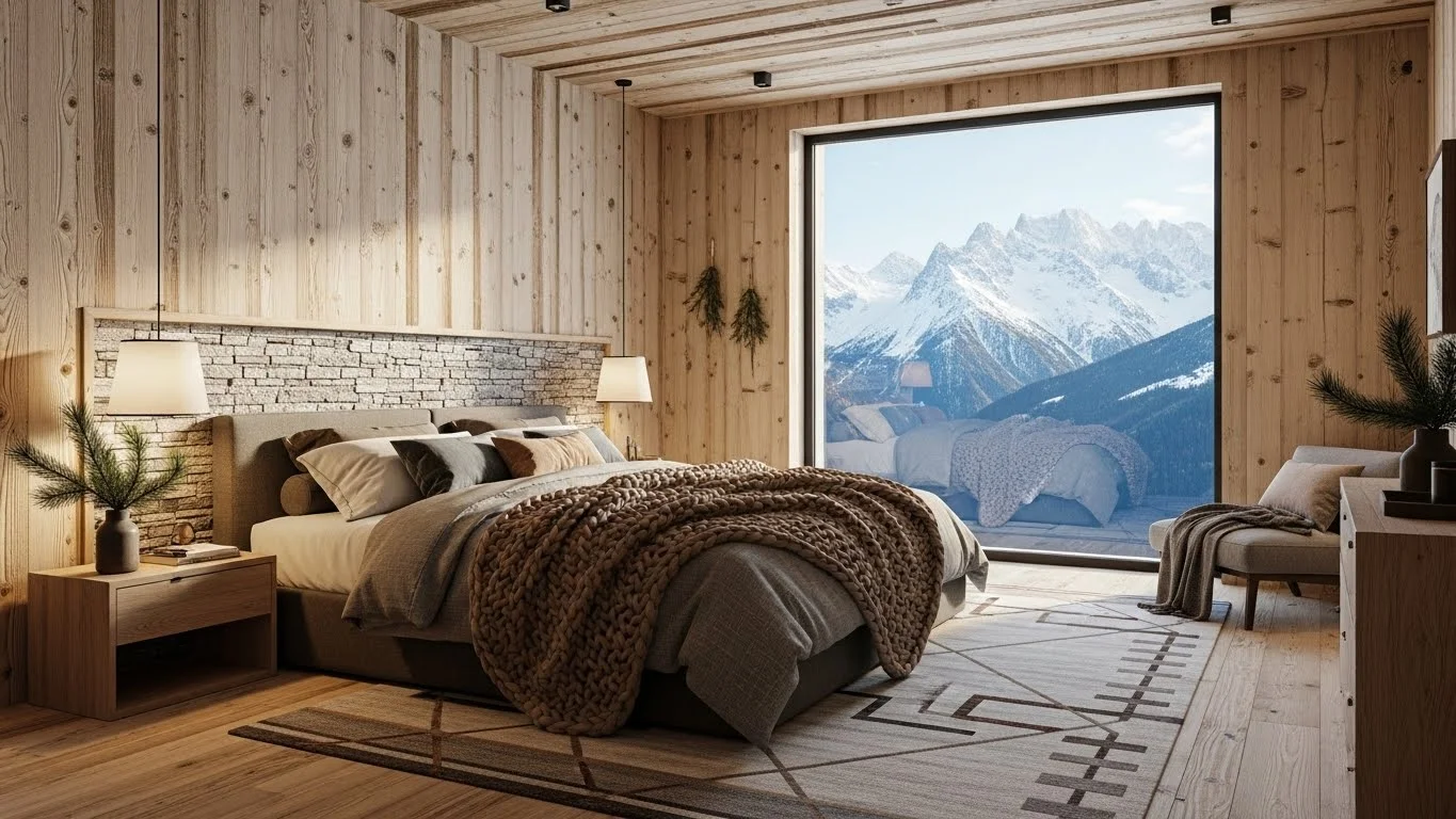 16 Bedroom Ideas with a Majestic Mountain Theme for Rustic Warmth, Natural Calm & Scenic Style