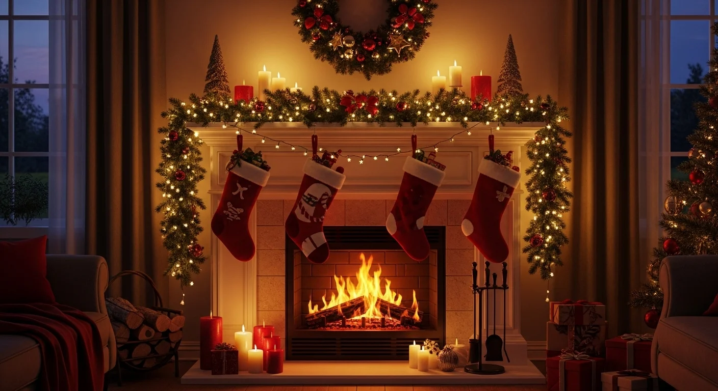20 Christmas Fireplace Decor Ideas