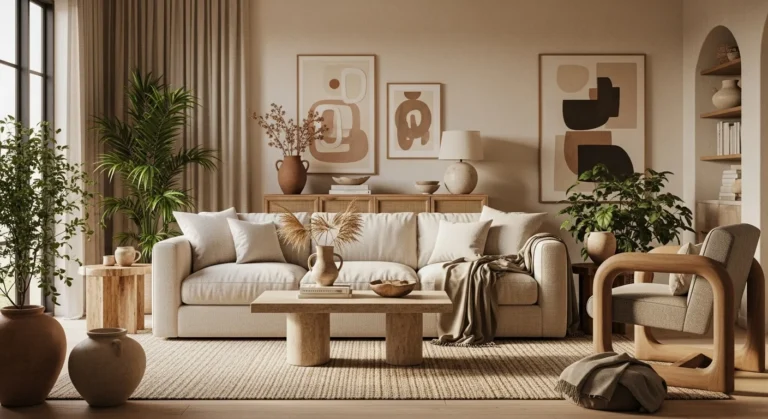 22 Organic Modern Living Room Ideas That Feel Both Cozy and Modern