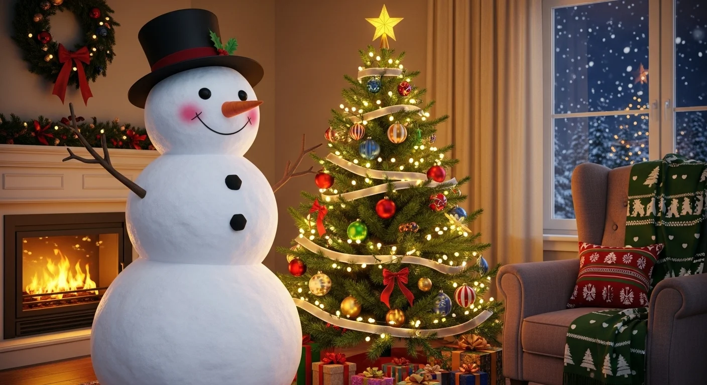 Adorable Snowman Christmas Tree