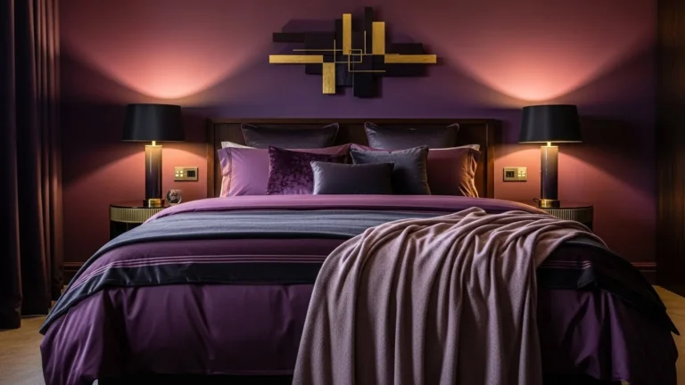 Aubergine Color Bedroom Ideas