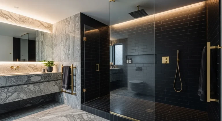 Black Walk-In Shower Ideas