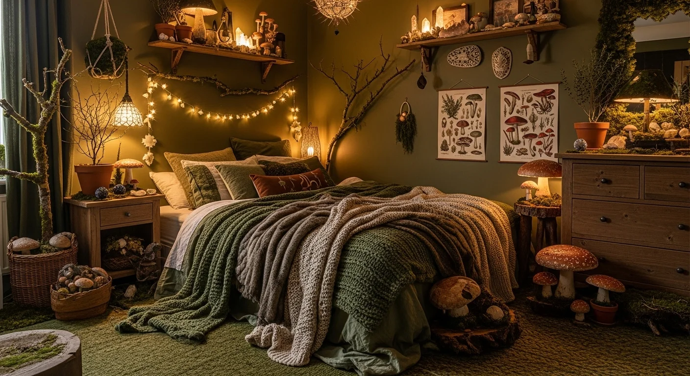 Cozy and Enchanted Goblin Core Bedroom Ideas