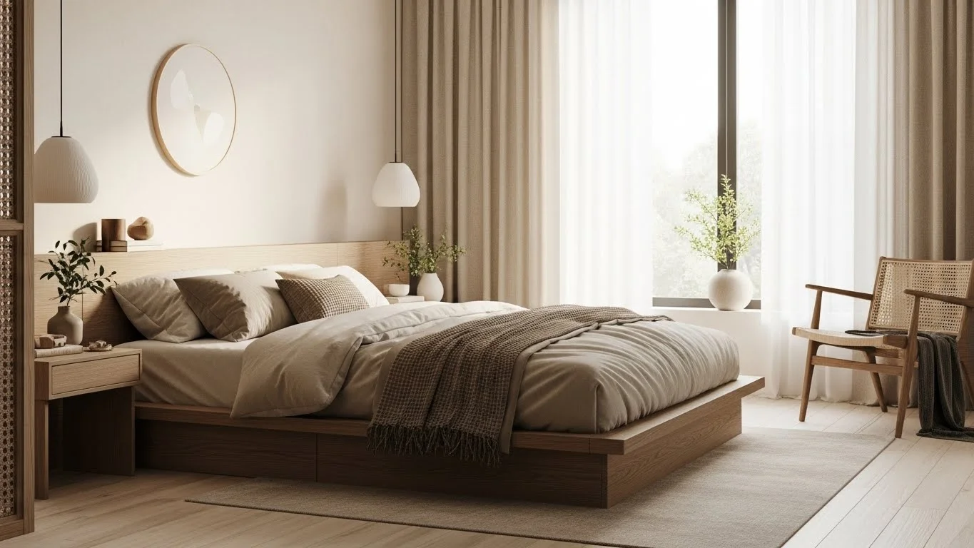 Japandi Bedroom Design Ideas