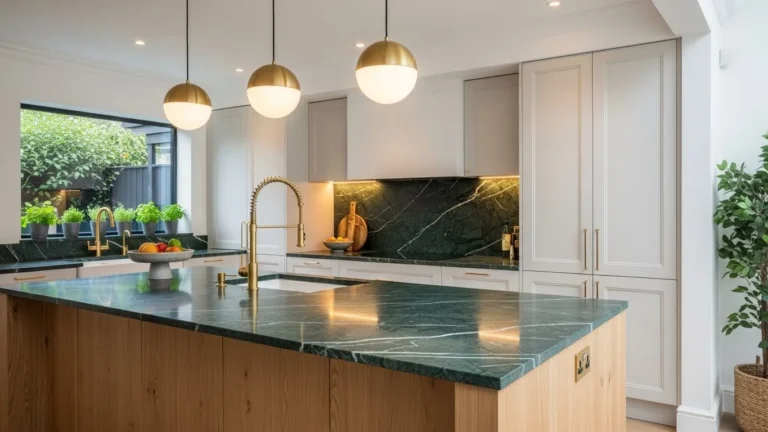 Kitchens With Green Countertops for Earthy