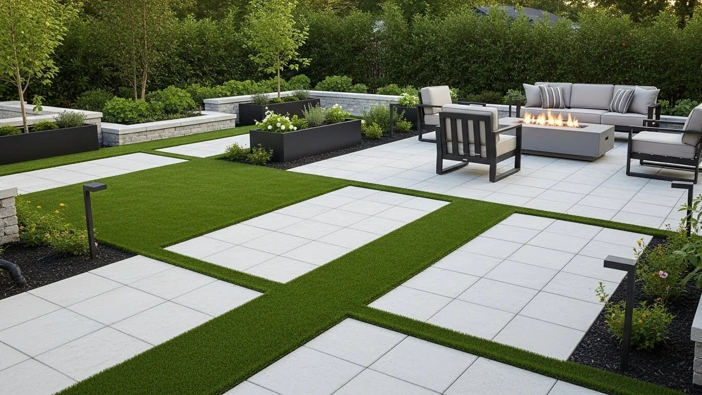 Artificial Grass and Pavers Ideas